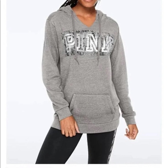 Vs pink classic jogger campus pullover notch neck snake print - Picture 9 of 11